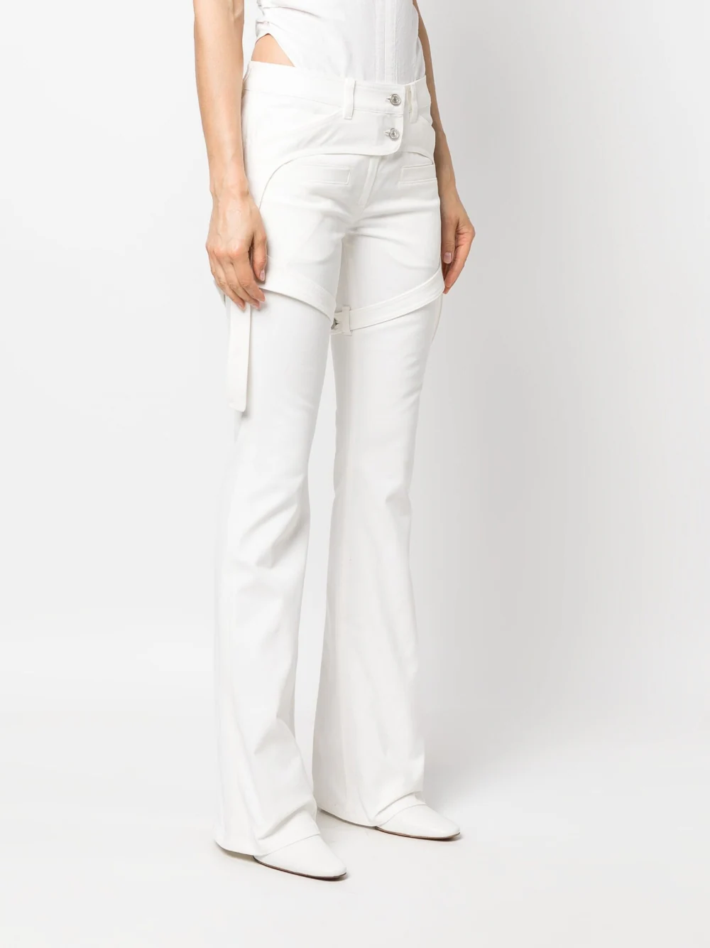 Courreges-Racer-Cotton-Pants-White-3