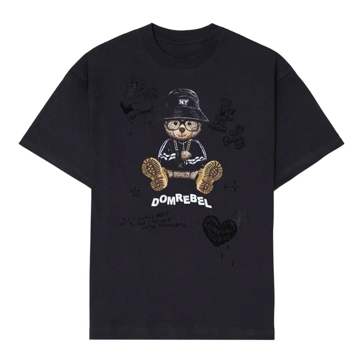 Club21 - DOMREBEL - Ny Bear Sketch T-Shirt - TEES - Black
