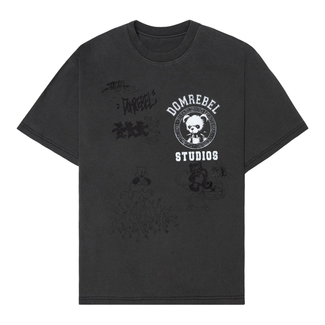 Club21 - DOMREBEL - Varsity Bear T-Shirt - TEES - Black