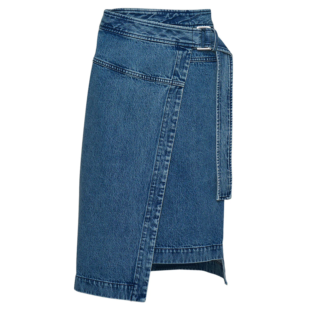 Denim Wrap Skirt