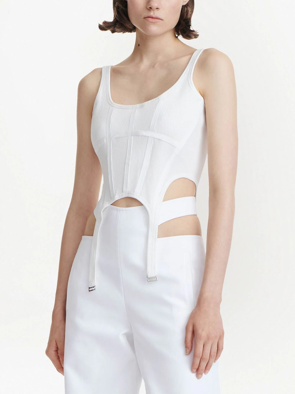 Dion Lee Combat Corset Tank White 4