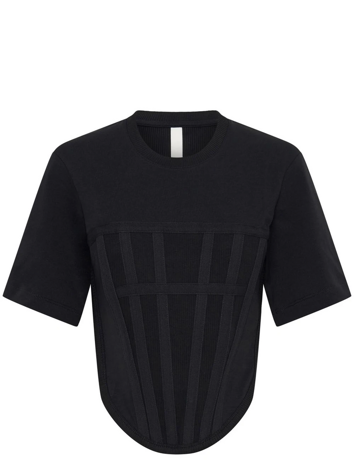 Dion Lee Corset Tee Black 1