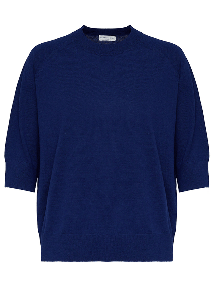 Dries-Van-Noten-Normal-Fit-Crew-Neck-Sweater-Indigo-1