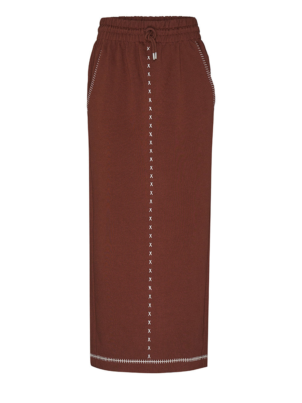    Dries-Van-Noten-Sweatshirt-Pencil-Skirt-Brown-1