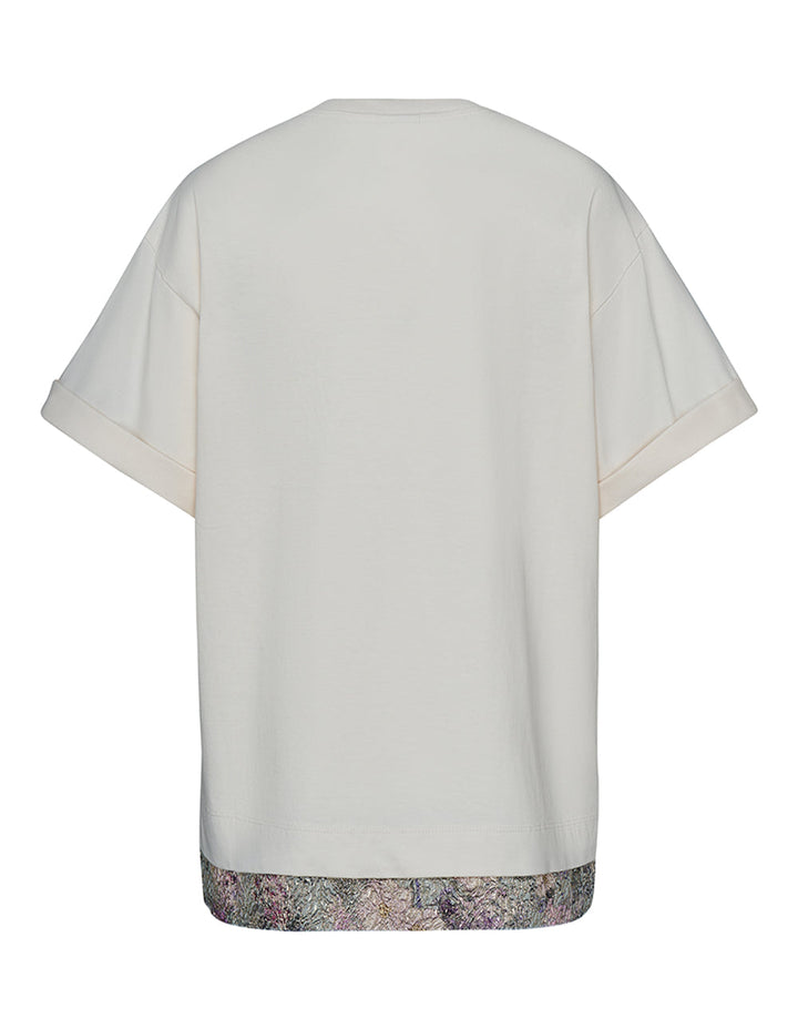 Dries-Van-Noten-T-Shirt-With-Raw-Edge-Seams-Tow-Beige-2