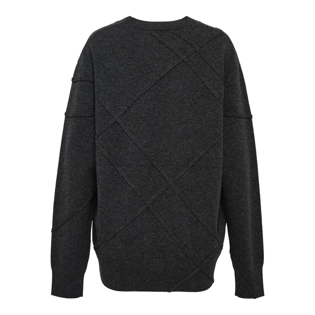 Club21 - Dries Van Noten - Criss Cross Knit Top - KNIT TOPS - Charcoal
