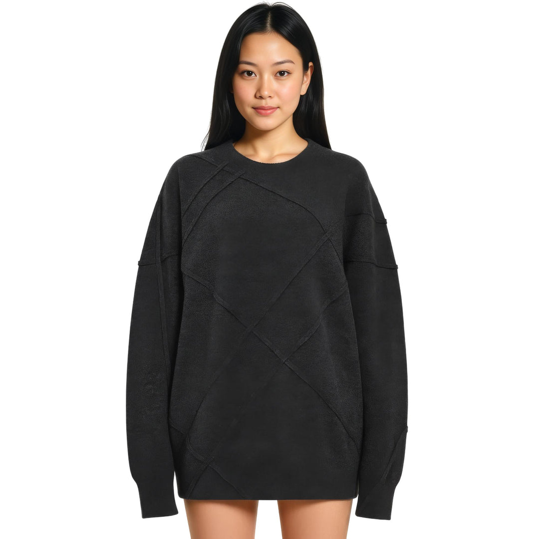 Club21 - Dries Van Noten - Criss Cross Knit Top - KNIT TOPS - Charcoal