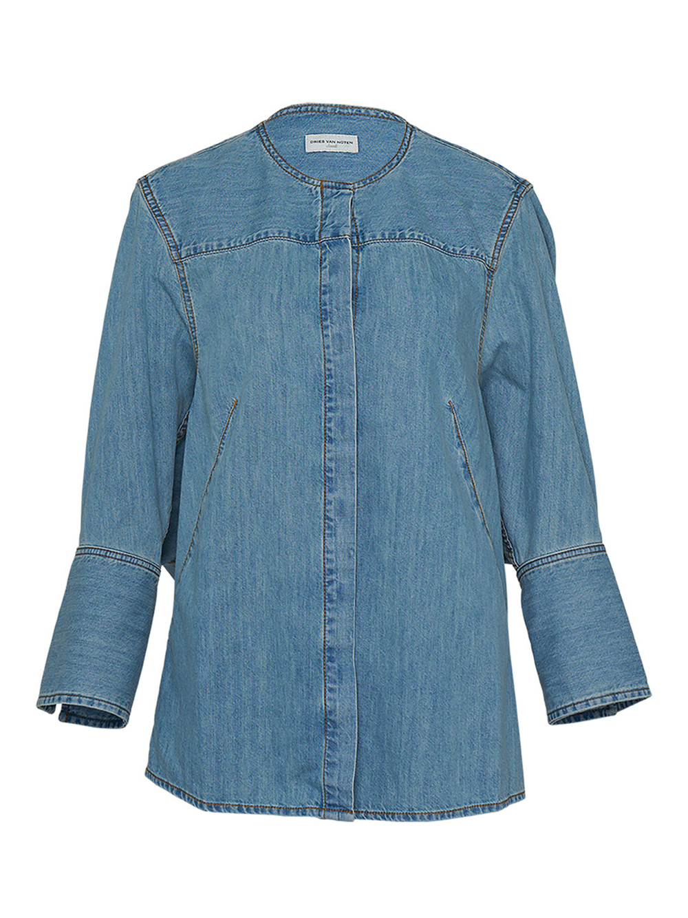 Dries_Van_Noten_Light_Weight_Denim_Shirt-Denim