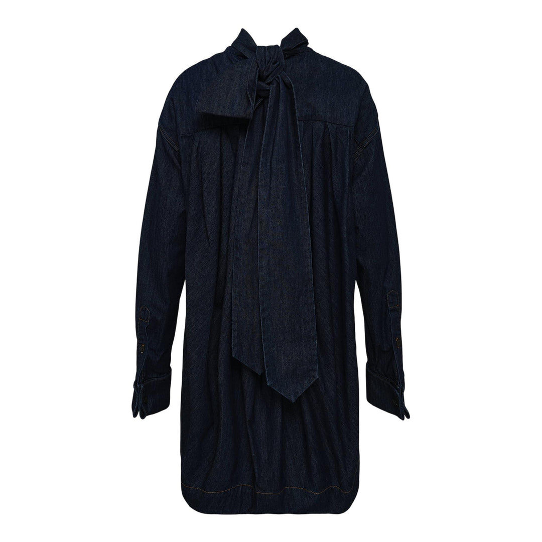 Club21 - Dries Van Noten - Loose Fit Blouse With Pleated Detail - WOVEN TOPS - Denim