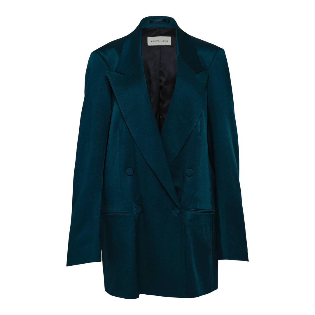 Club21 - Dries Van Noten - Loose Fit Double Breasted Blazer - JACKETS - Turquoise