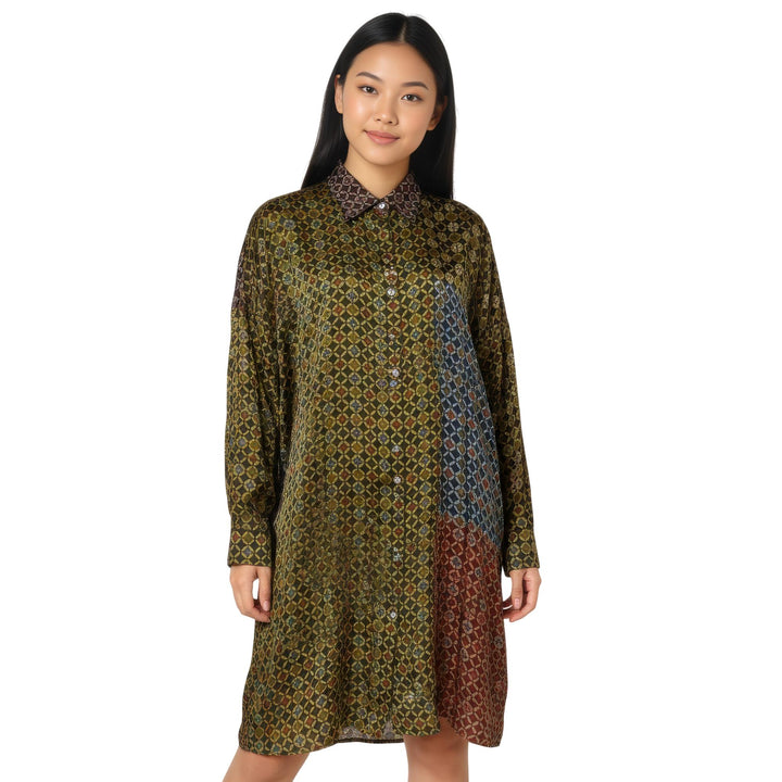 Club21 - Dries Van Noten - Oversized Shirt Dress - WOVEN DRESSES - Multi
