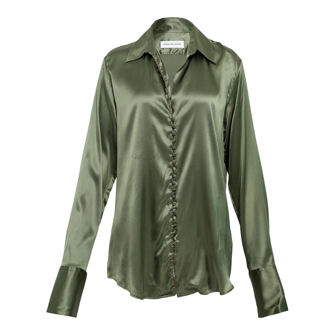 Club21 - Dries Van Noten - Regular Fit Shirt - BLOUSES - Olive