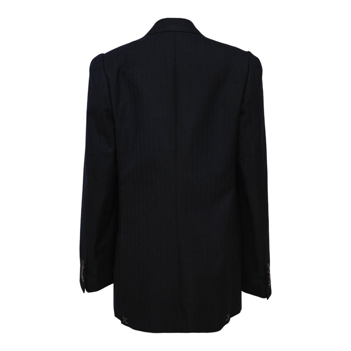 Club21 - Dries Van Noten - Waisted Double Breasted Blazer - JACKETS - Navy