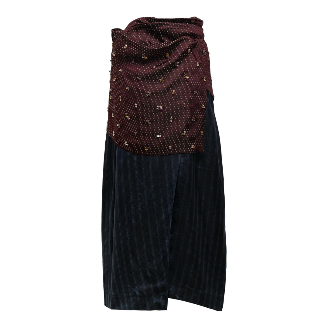 Club21 - Dries Van Noten - Wrap Skirts Front Slit - SKIRTS - Burgundy