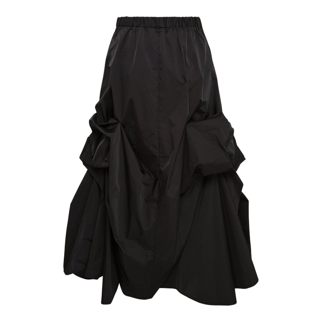 Club21 - ENFOLD - Ribbon Tucked Skirt - SKIRTS - Black