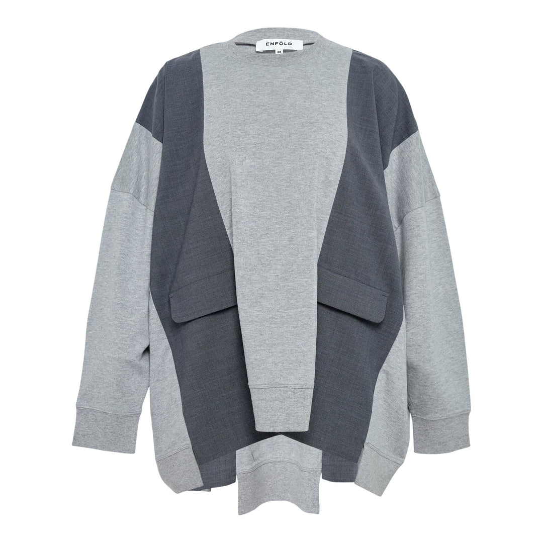 Club21 - ENFOLD - Suit Docking Long T-Shirt - TEES - Grey