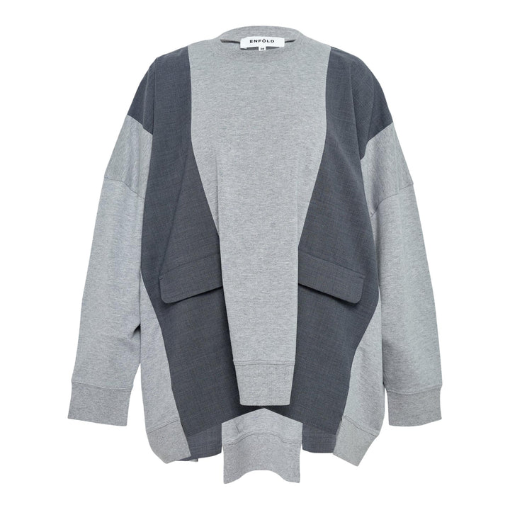 Club21 - ENFOLD - Suit Docking Long T-Shirt - TEES - Grey