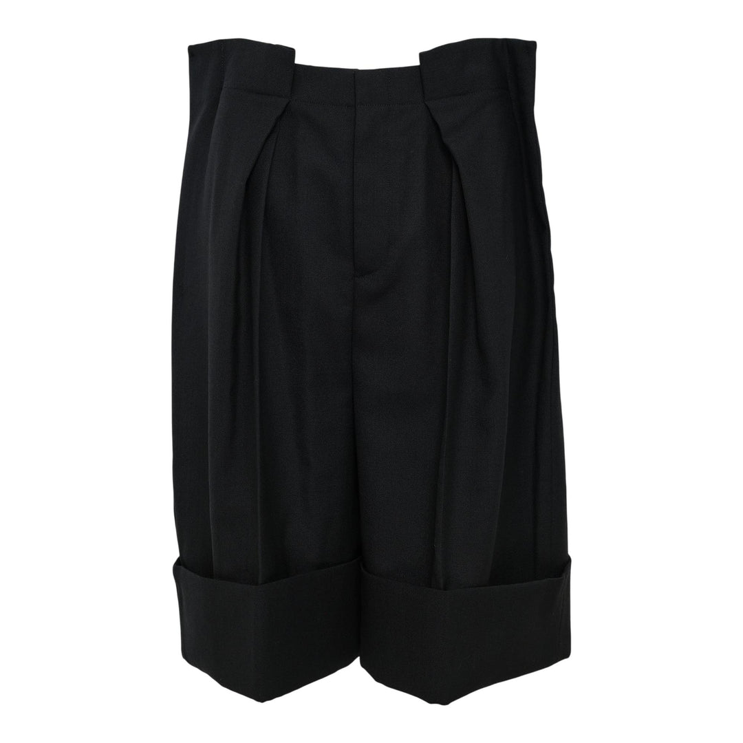 Club21 - ENFOLD - Tucked Bermuda Pants - SHORTS - Black