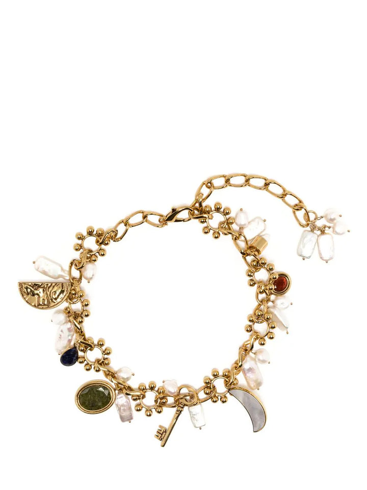 Erdem-Irregular-Pearl-And-Charm-Link-Necklace-Gold-1