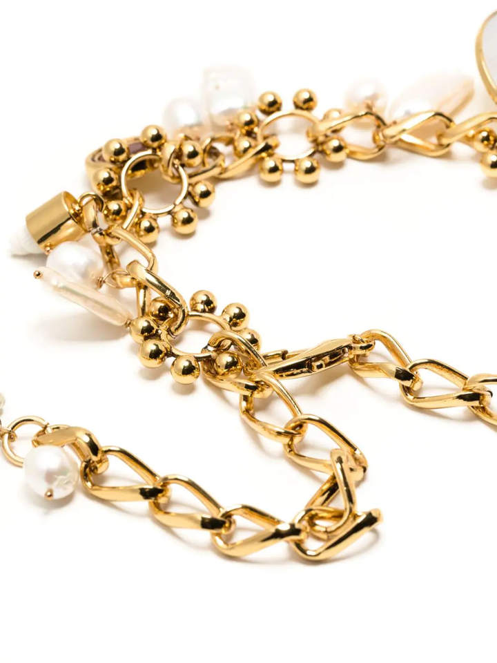 Erdem-Irregular-Pearl-And-Charm-Link-Necklace-Gold-2