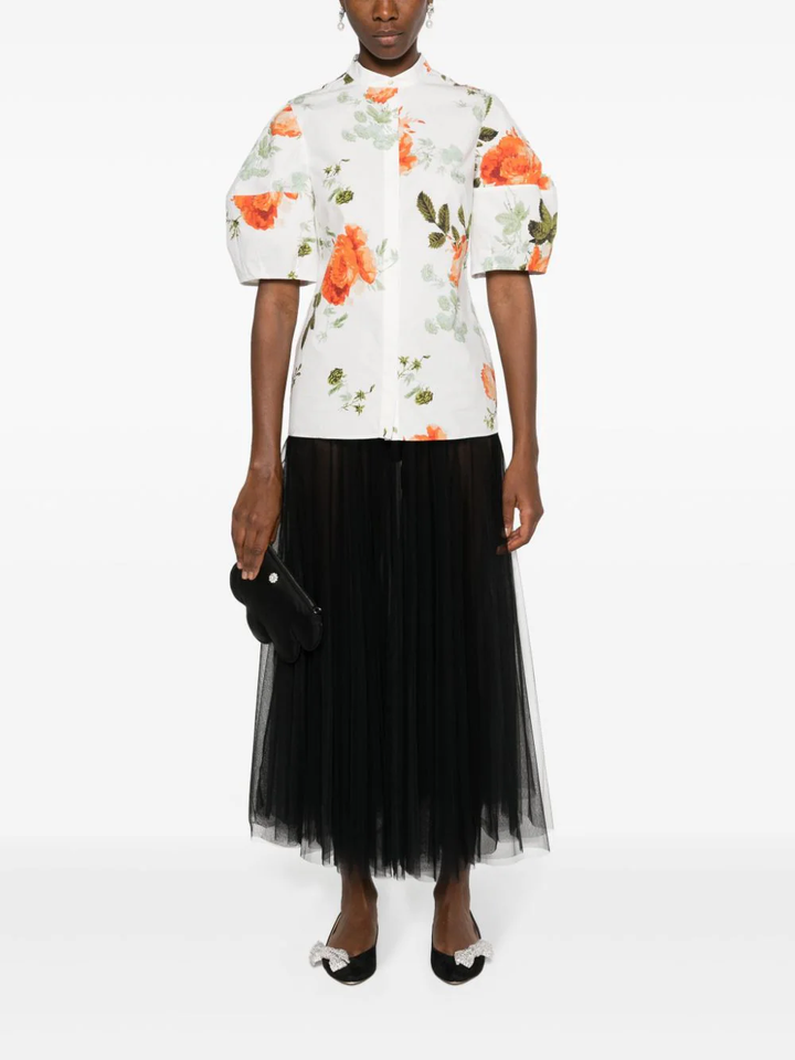 Erdem-Volume-Short-Sleeve-Blouse-White-2