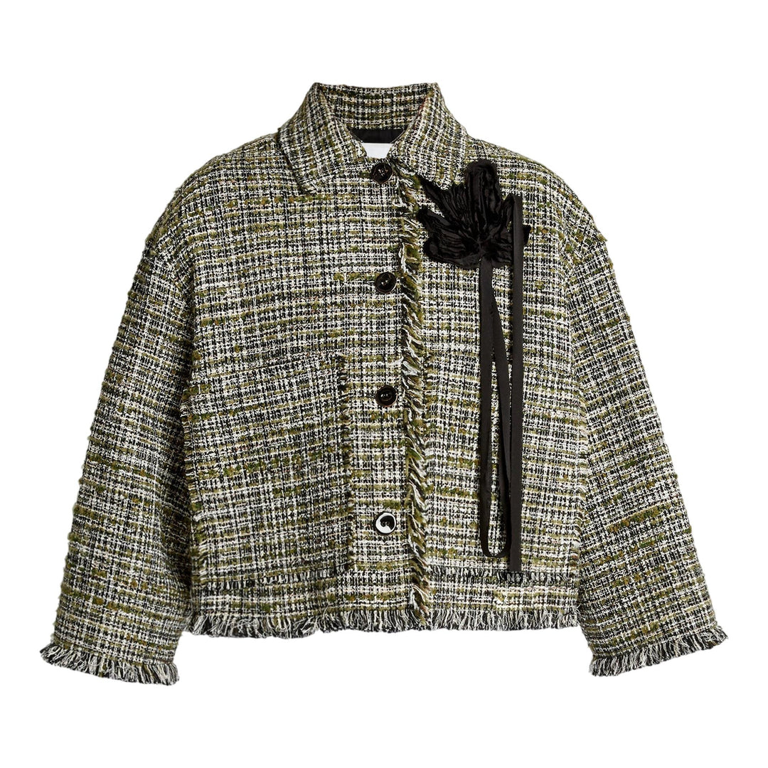 Club21 - Erdem - Boxy Crop Jacket - JACKETS - Olive