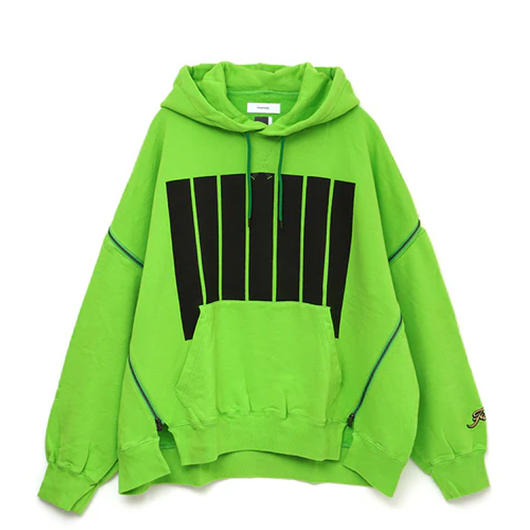 FACETASM_7_Bars_Zipper_Hoodie_Green