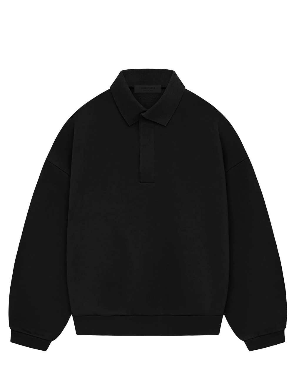 FEAROFGODESSENTIALS_LongSleevePolo_Black