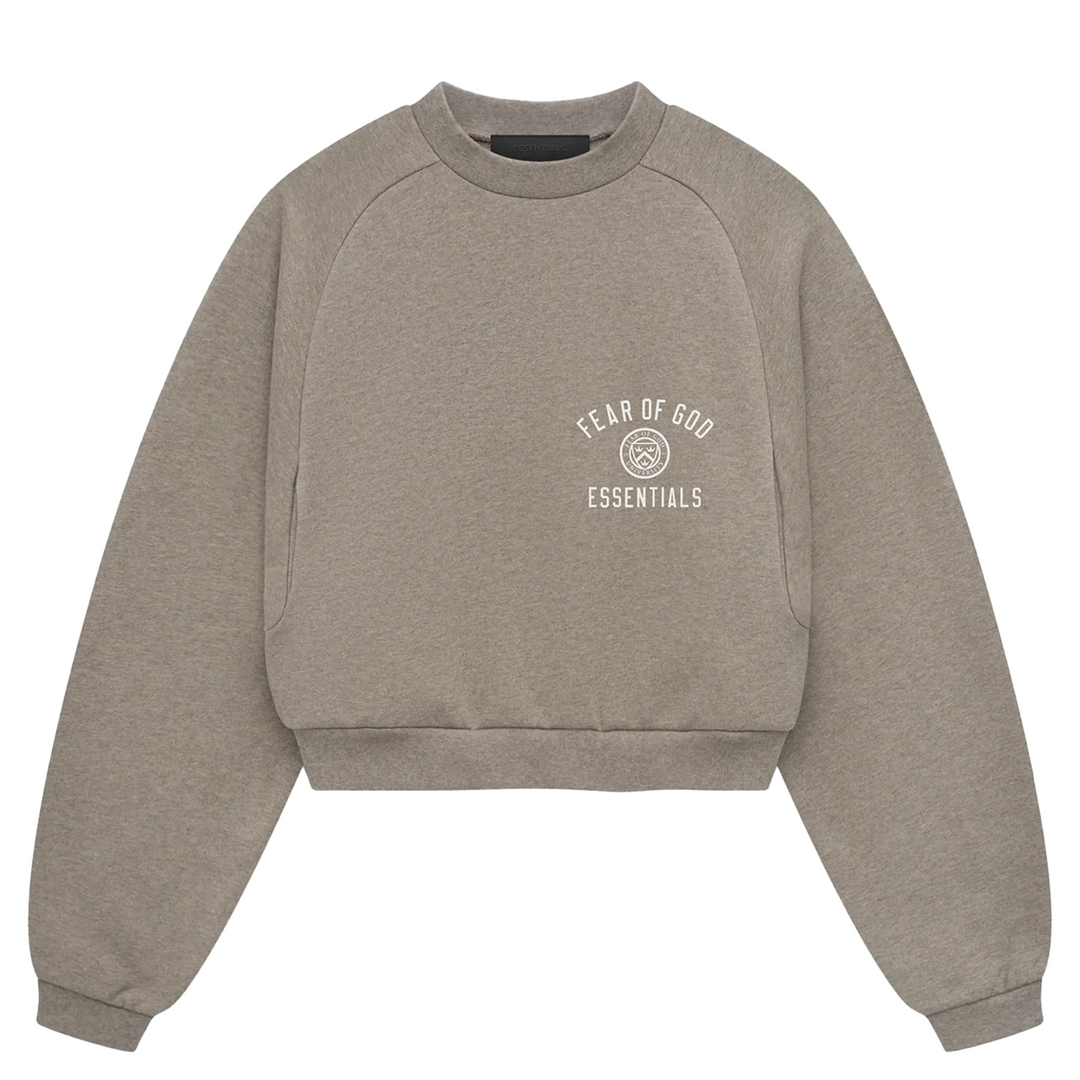 Fleece Cropped Crewneck Sweatshirt Women