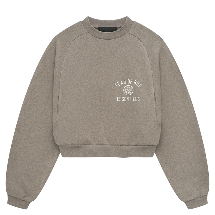 Fleece Cropped Crewneck Sweatshirt Women