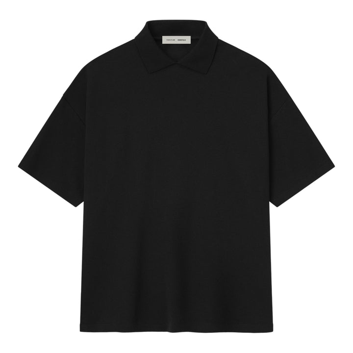 Club21 - Fear of God ESSENTIALS - 90S Fit Pique Short Sleeve Polo - POLOS - Black