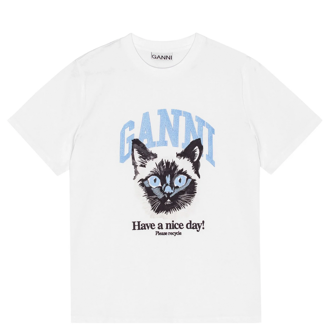 Basic Jersey Cat Relaxed T-Shirt