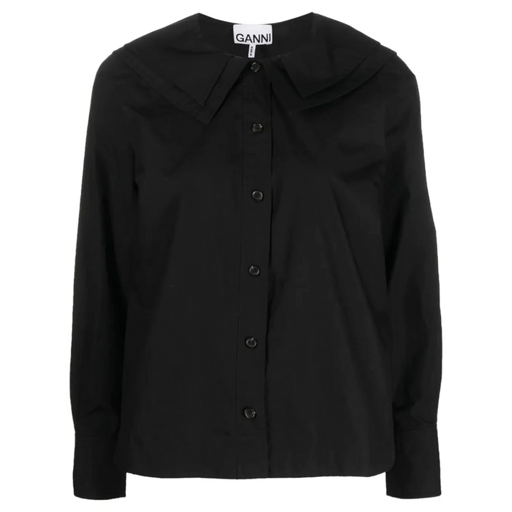 코튼 포플린 더블 칼라 셔츠