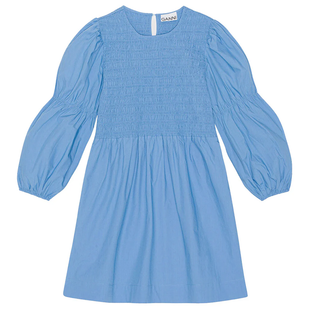 Cotton Poplin Mini Smock Dress