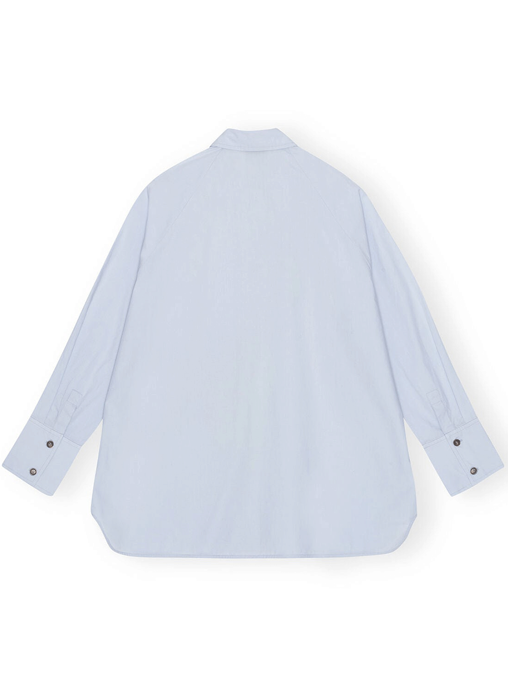 GANNI-Cotton-Poplin-Oversize-Raglan-Top-Blue-2