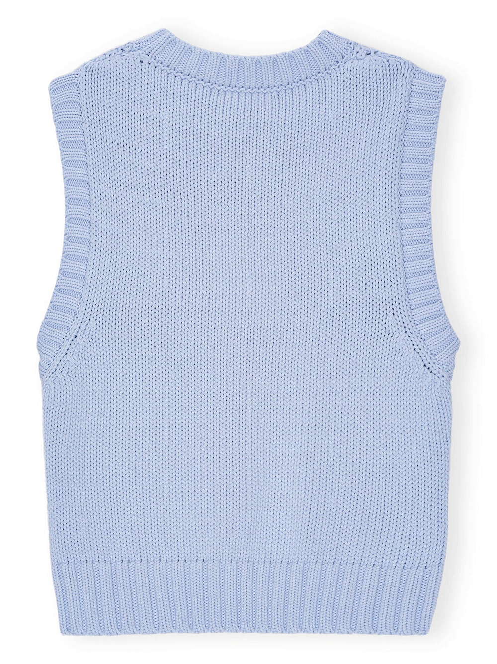 GANNI-Cotton-Rope-Vest-Blue-2