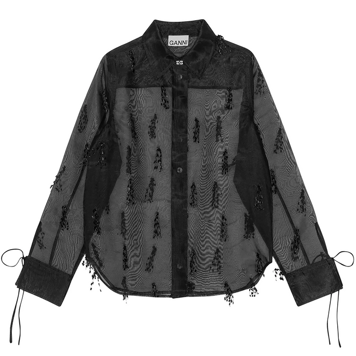 Fringed Organza Shirt