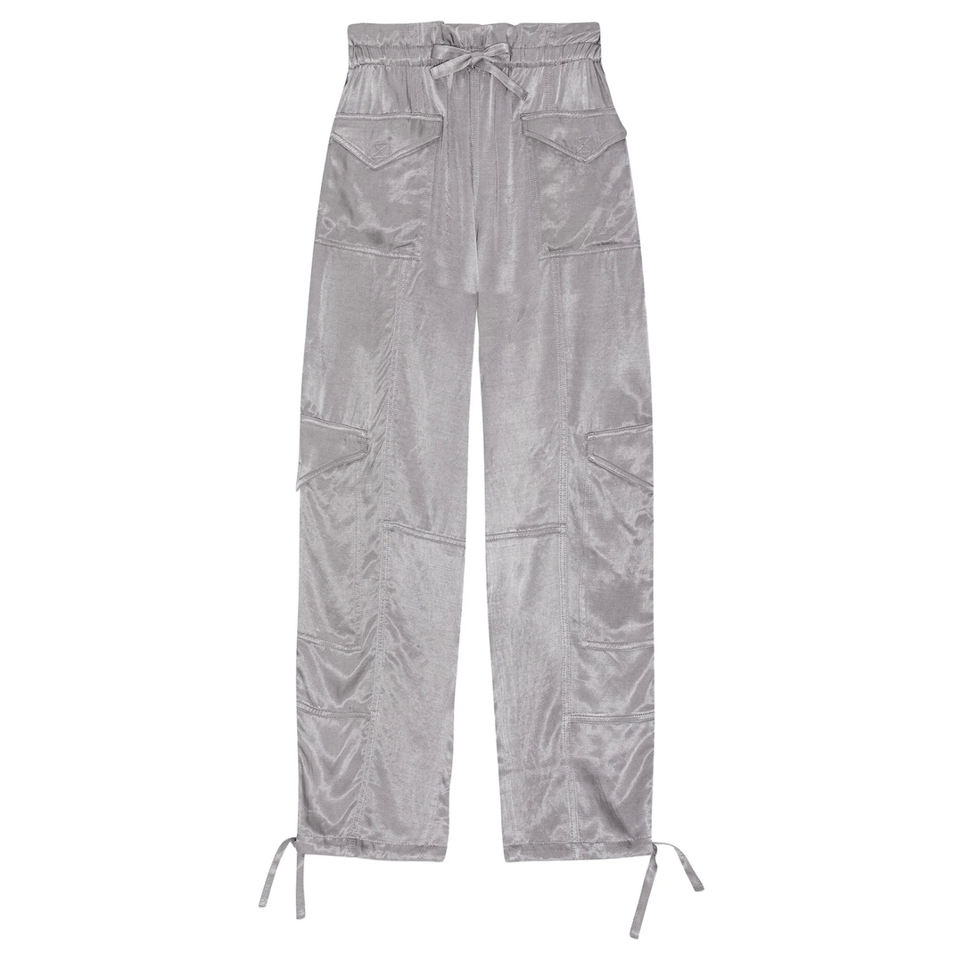 Light Slub High Waist Pocket Pants