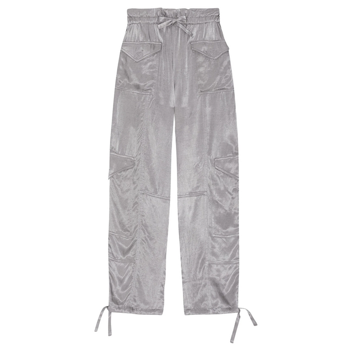 Light Slub High Waist Pocket Pants