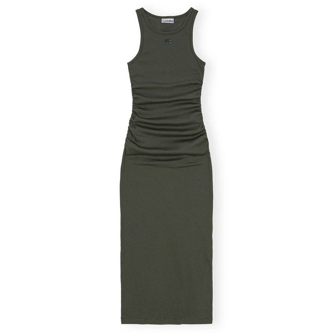 Soft Cotton Rib Tank Top Long Dress