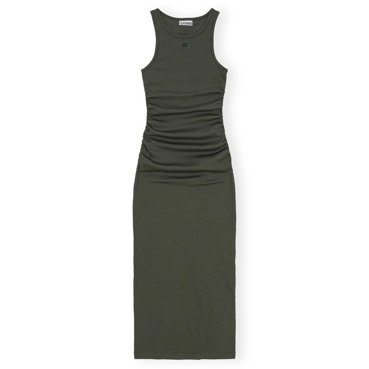 Soft Cotton Rib Tank Top Long Dress