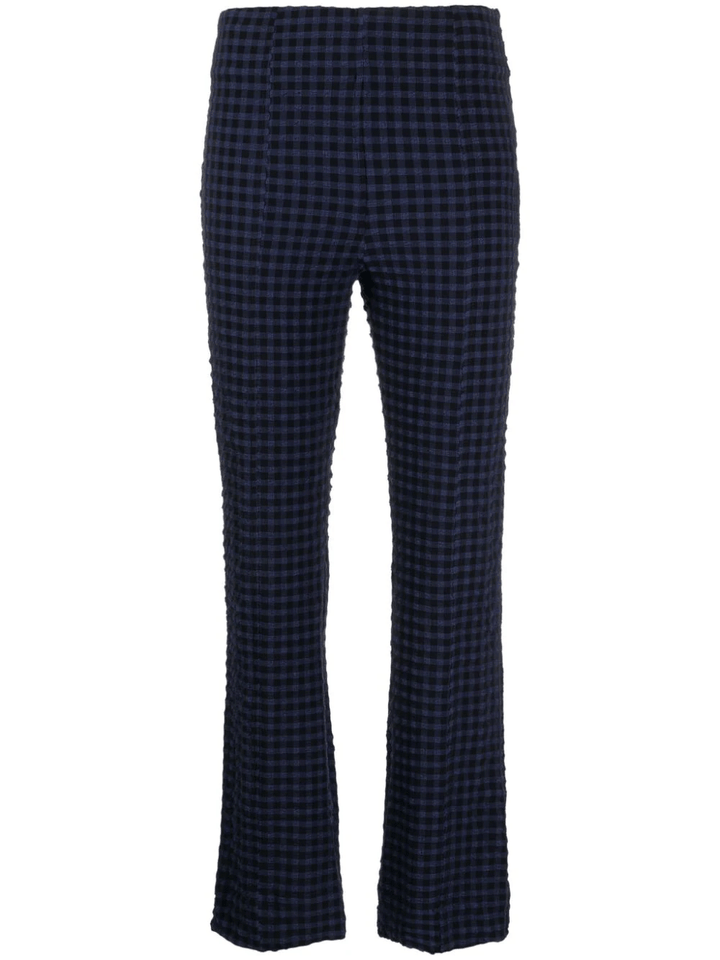 GANNI-Stretch-Seersucker-Cropped-Pants-Navy-1