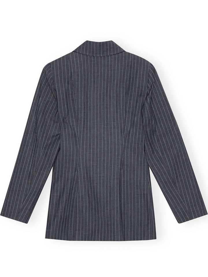 GANNI-Stretch-Stripe-Blazer-Grey-2