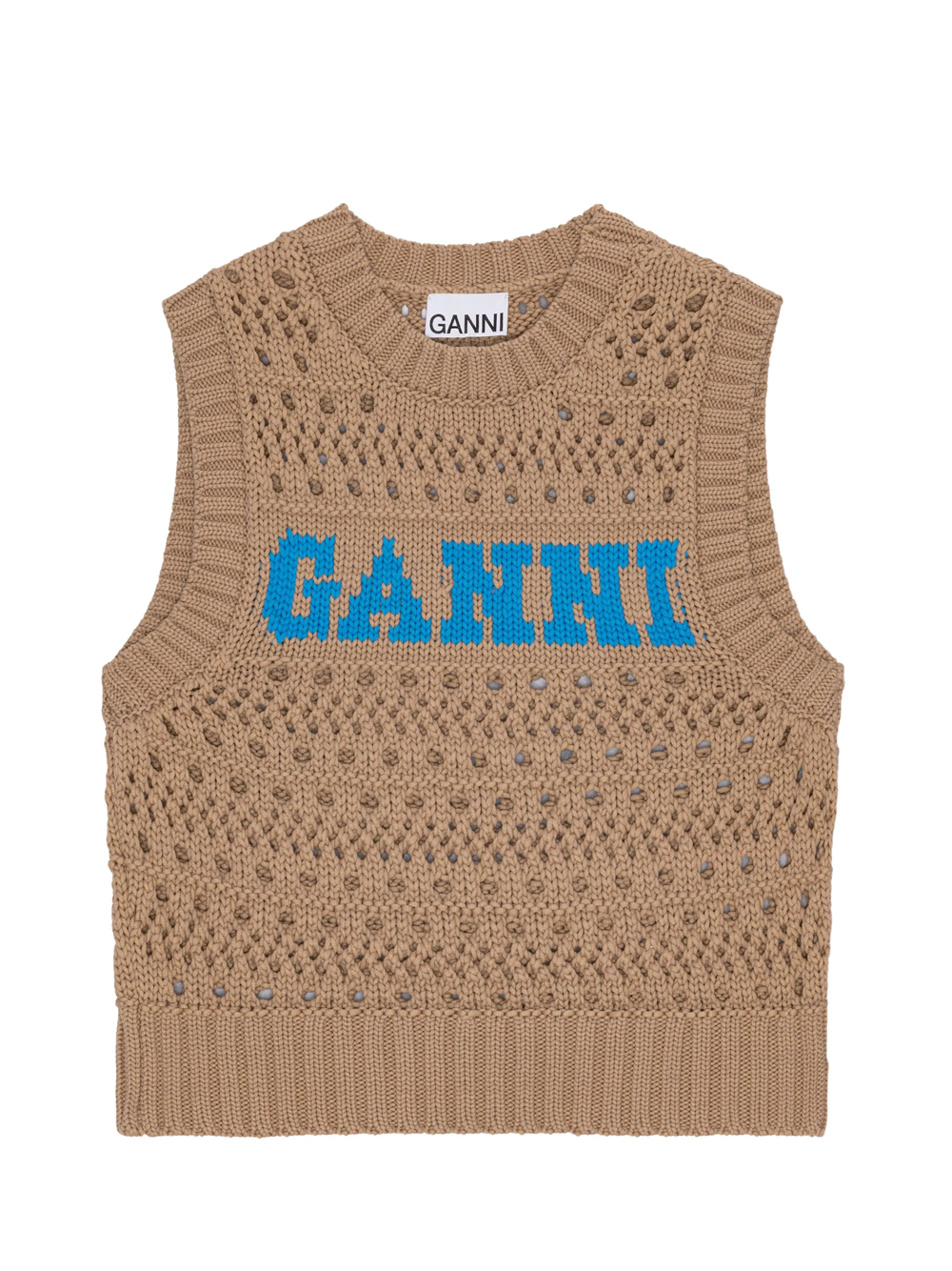 GANNI_CottonRopeShortVest_Brown