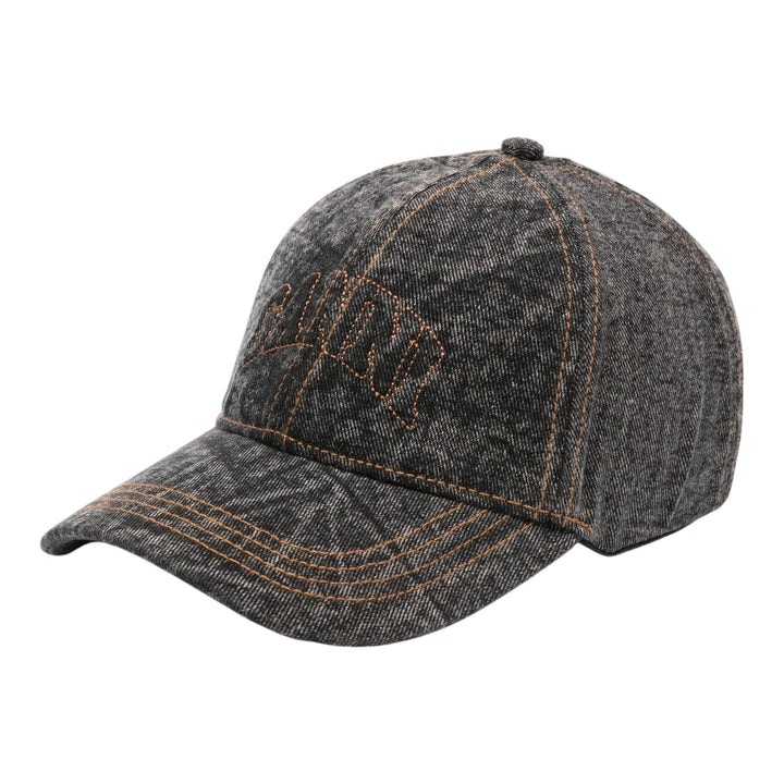 Club21 - GANNI - Denim Cotton Washed Cap - HATS - Black