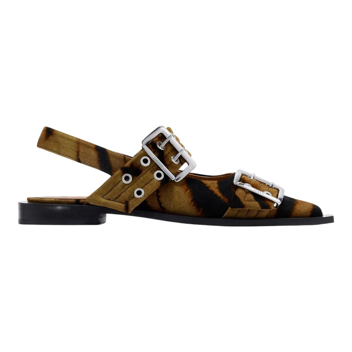 Club21 - GANNI - Feminine Buckle Ballerina - FLAT SHOES - Khaki