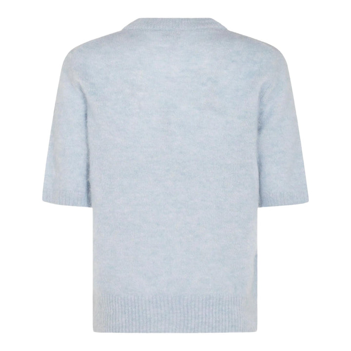 Club21 - GANNI - Fine Brushed Alpaca Puppies T-Shirt - KNIT TOPS - Blue