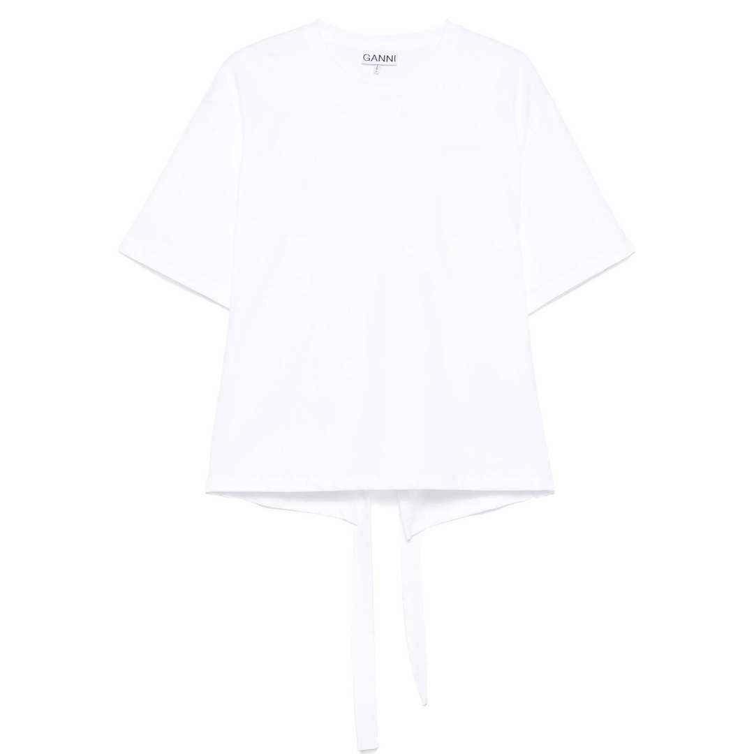 Heavy Cotton Drop Shoulder Open Back Tee