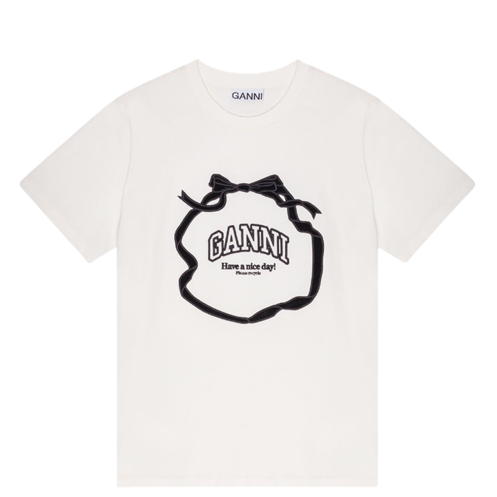 GANNI_Heavy_Cotton_Bow_Relaxed_T-Shirt_White