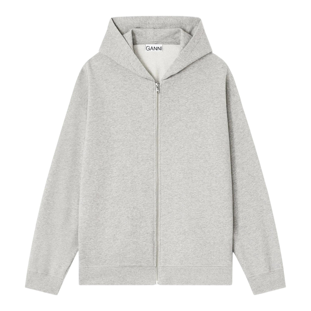 Club21 - GANNI - Isoli Teddy Oversized Zip Hoodie - SWEATSHIRTS - Grey